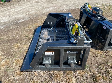 top soil volume skid steer bucket|screening bucket for skid steer.